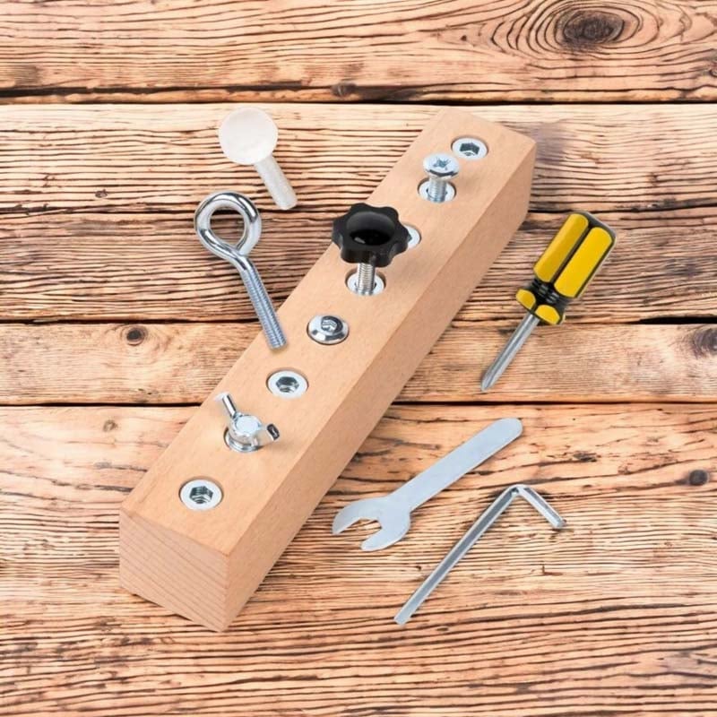 Educational Screw-Tightening Busy Board