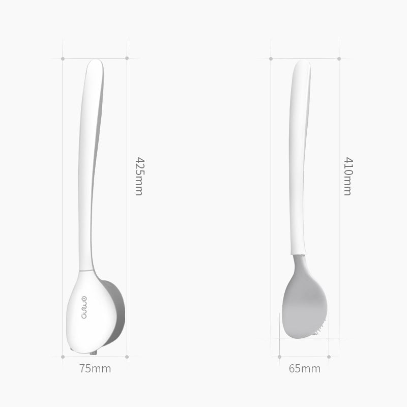 Toilet cleaning brush with no dead corner