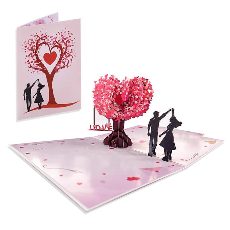 3D Pop-Up Valentine’s Day & Anniversary Love Tree Greeting Card