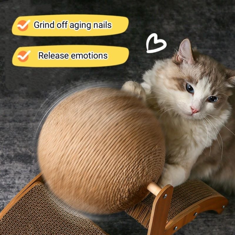 Cat Scratching Ball on Stand