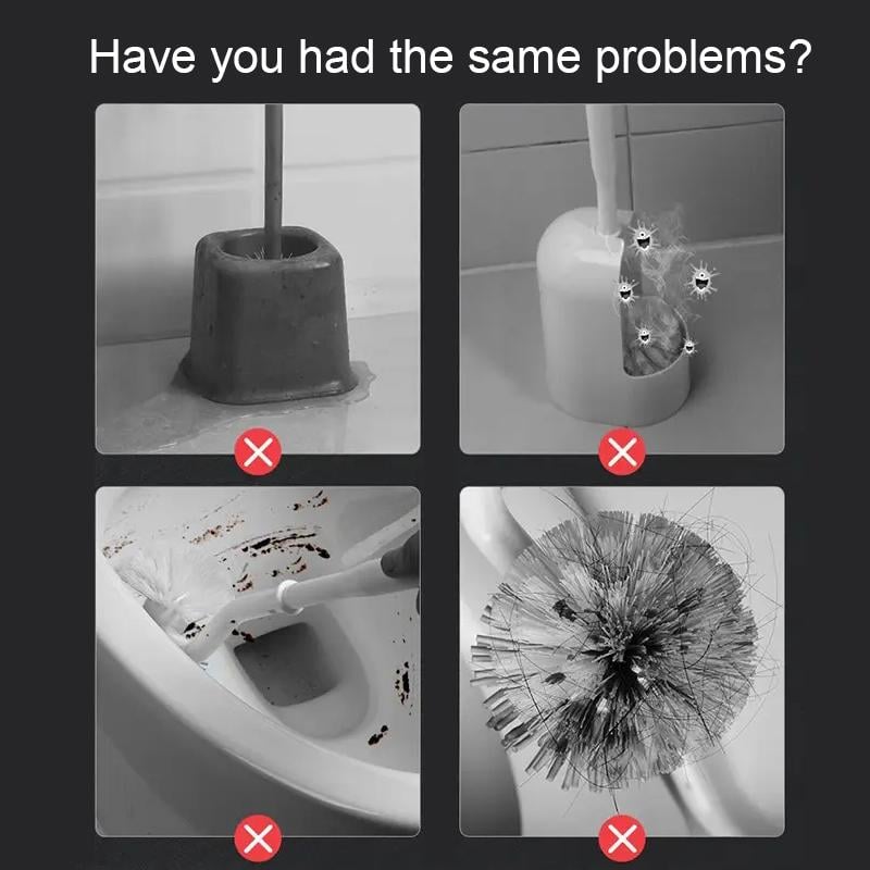 Toilet cleaning brush with no dead corner