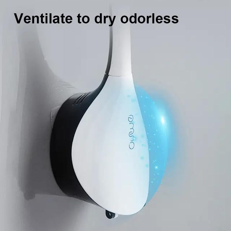 Toilet cleaning brush with no dead corner