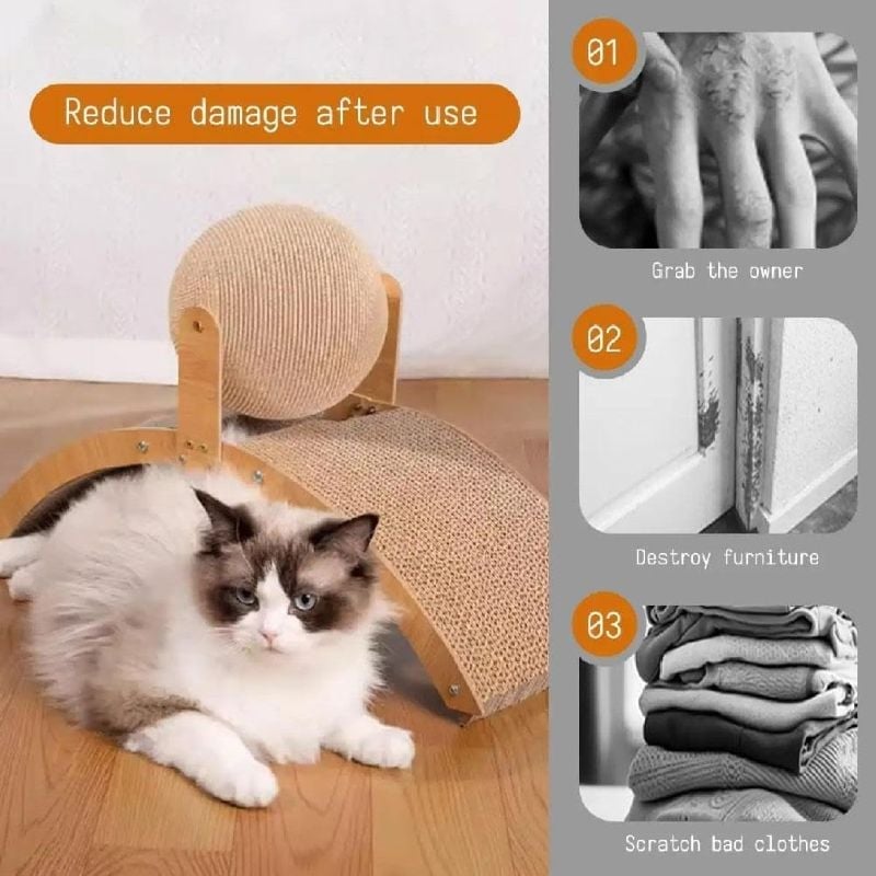 Cat Scratching Ball on Stand