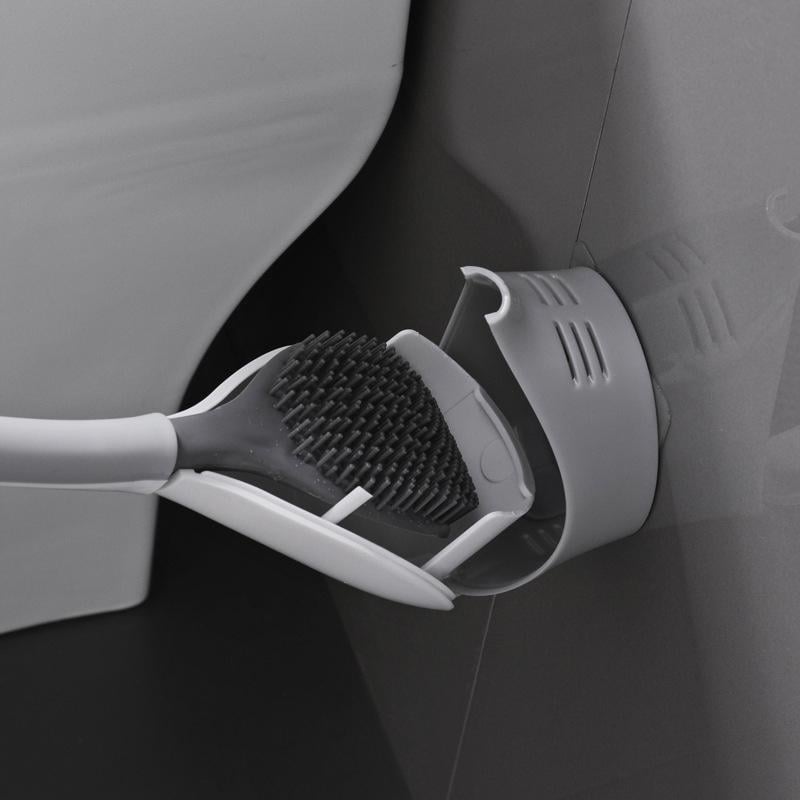 Toilet cleaning brush with no dead corner