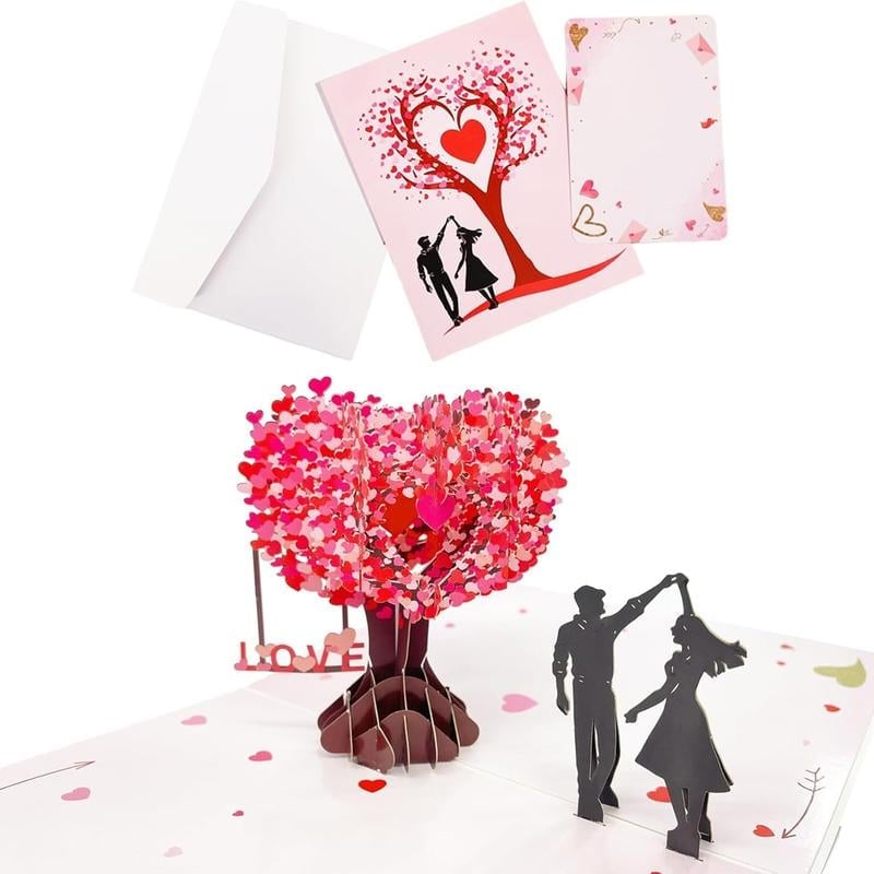 3D Pop-Up Valentine’s Day & Anniversary Love Tree Greeting Card