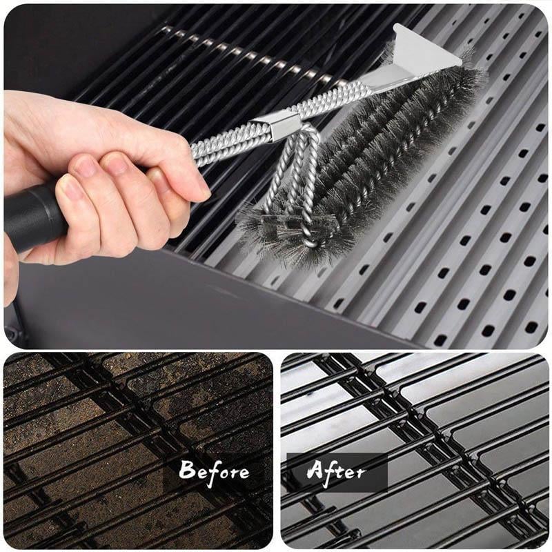 Hirundo Scraper Grill Brush - Stainless Steel