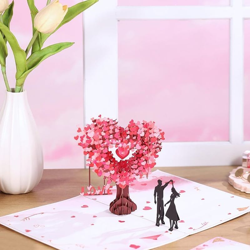 3D Pop-Up Valentine’s Day & Anniversary Love Tree Greeting Card